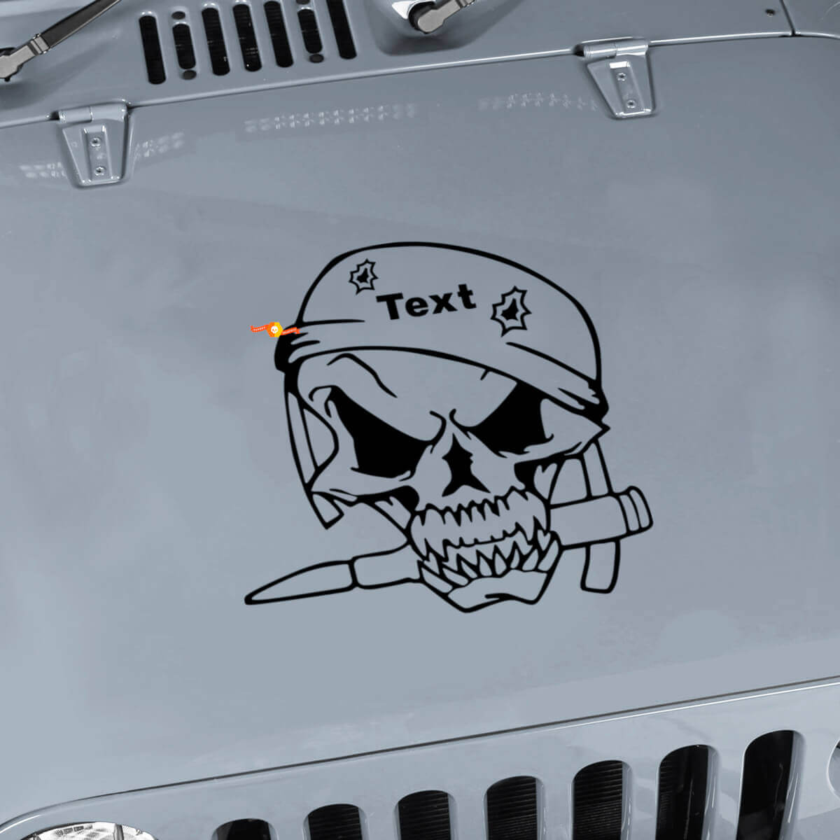 Calcomanía de Vinilo Personalizada de Calavera de Soldado Militar para Jeep Wrangler