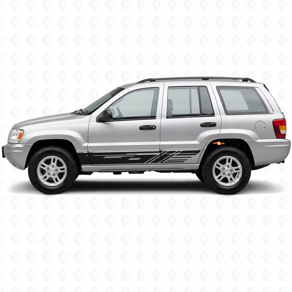 Kit de Calcomanías de Vinilo con Rayas Laterales Decoradas para Jeep Grand Cherokee 1999-2004