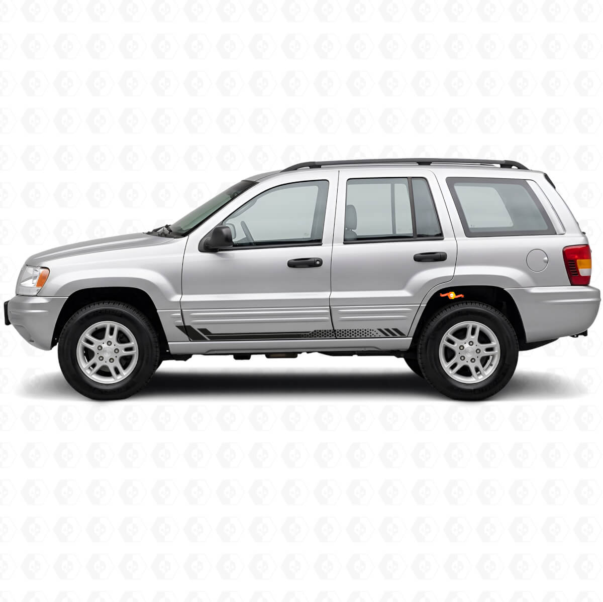 Tiras laterales de vinilo en panal para Jeep Grand Cherokee 1999-2004