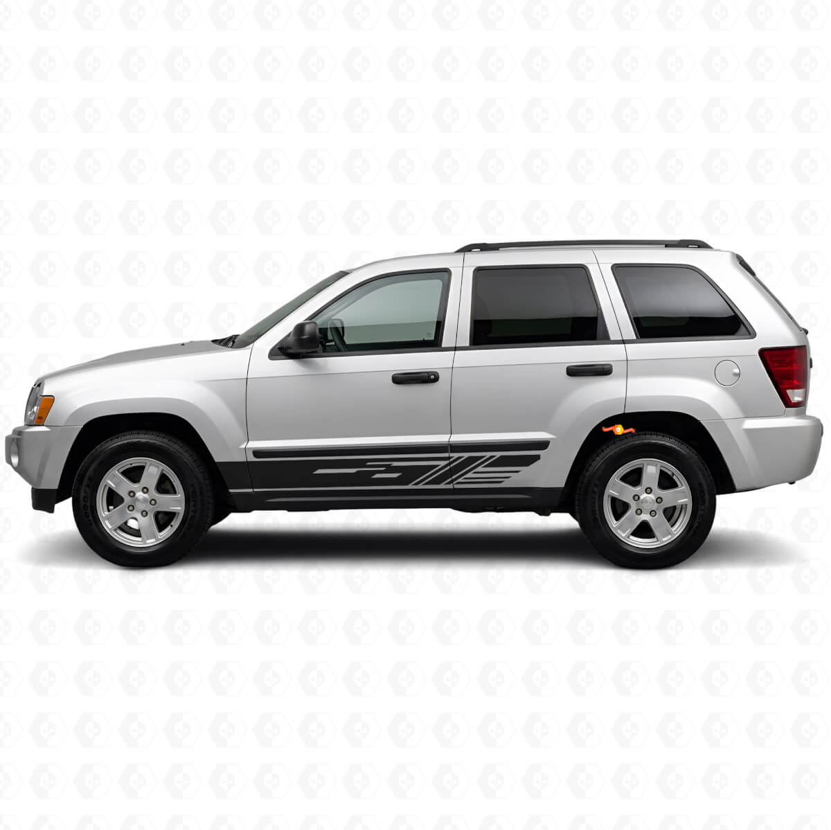Kit de Calcomanías de Vinilo Decoradas para Franjas Laterales para Jeep Grand Cherokee 2005-2010
