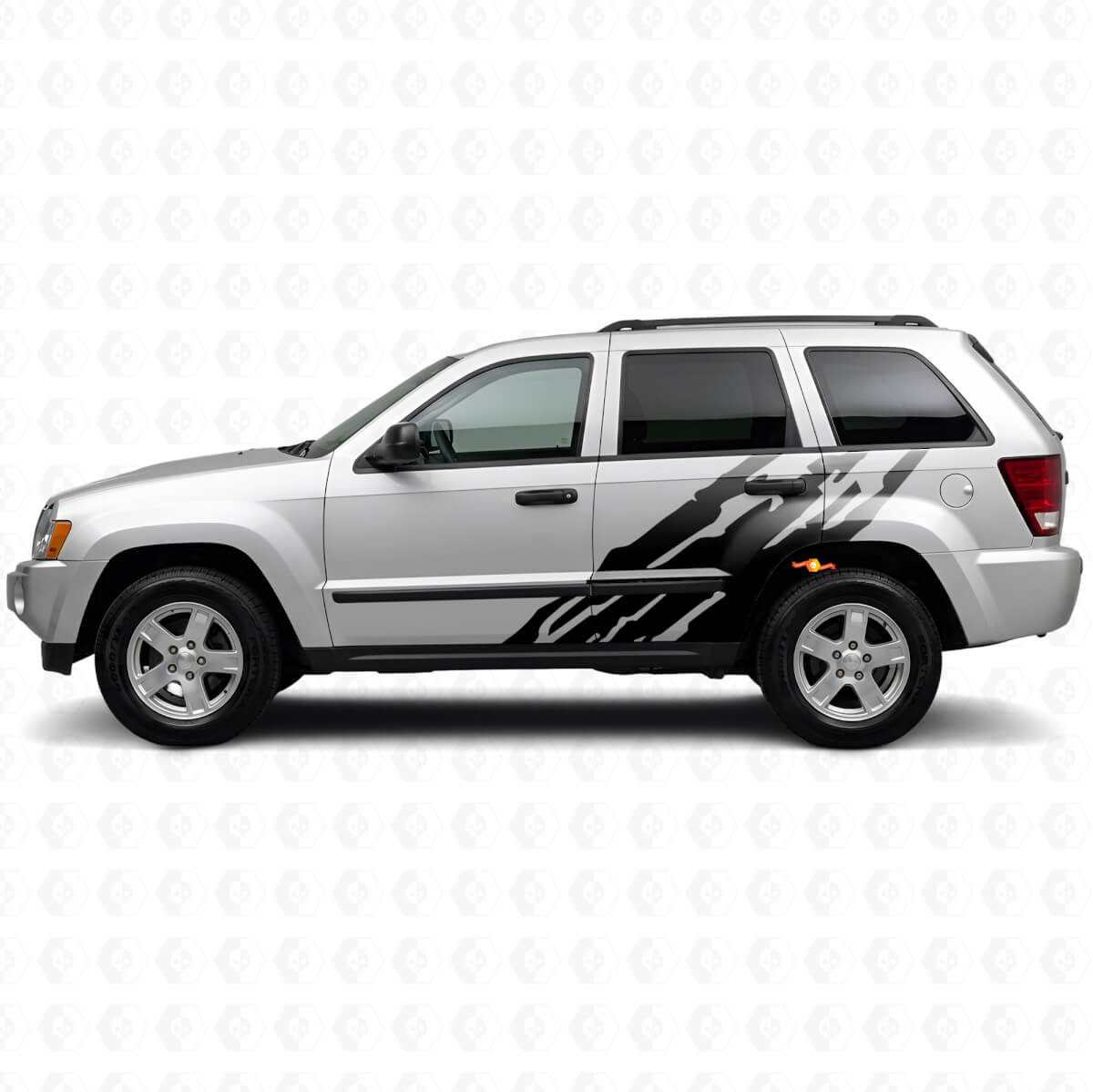 Calcomanía de vinilo lateral con gráfico de salpicadura de barro para Jeep Grand Cherokee 2005-2010