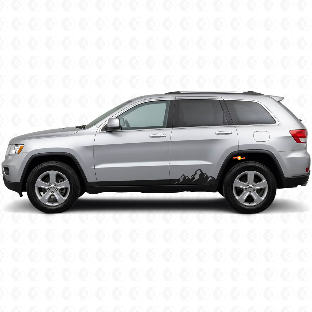 Vinilo Lateral con Franjas Finas de Montañas para Jeep Grand Cherokee 2011-2021