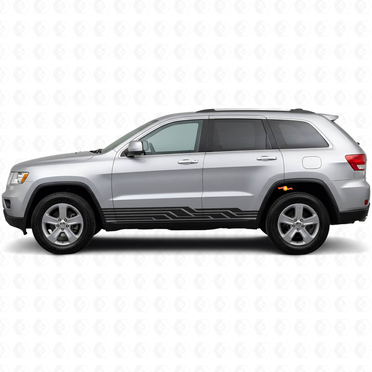 Vinilo lateral de rayas entrelazadas para Jeep Grand Cherokee 2011-2021
