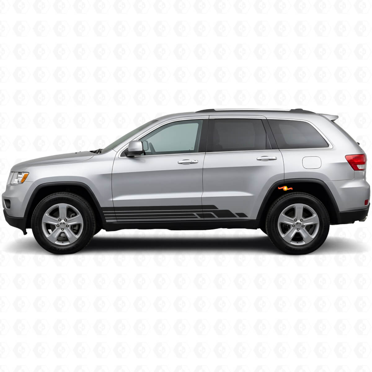 Kit de Calcomanías Laterales de Vinilo con Franjas Curvas para Jeep Grand Cherokee 2011-2021