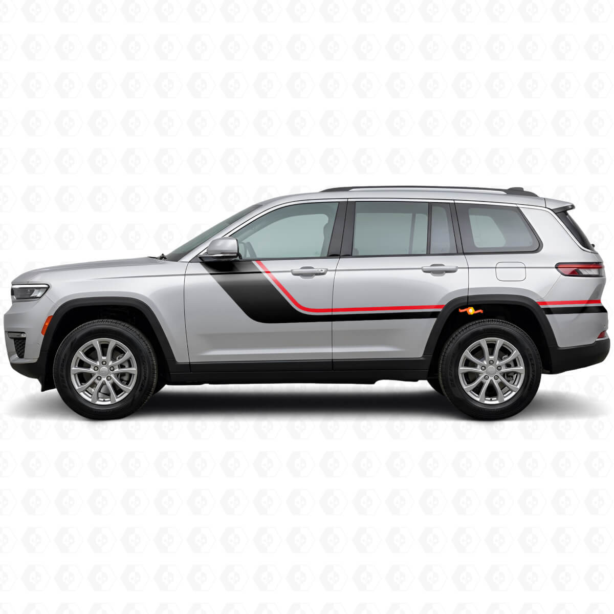 Vinilo lateral de rayas gemelas para Jeep Grand Cherokee 2021+