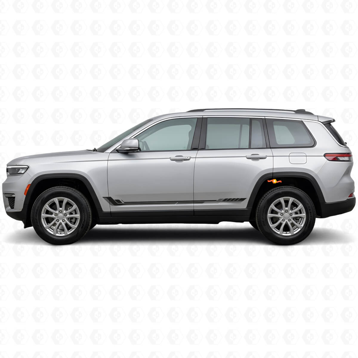 Calcomanía de vinilo con franjas laterales estilo racing para Jeep Grand Cherokee 2021+