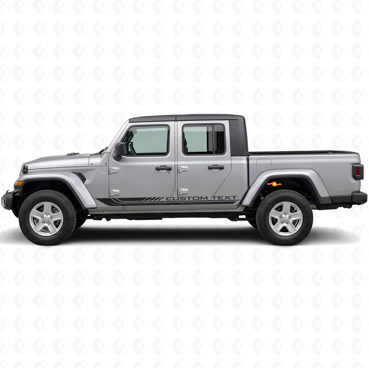 Calcomanía de vinilo con franjas laterales curvas a cuadros para Jeep Gladiator 2020+
