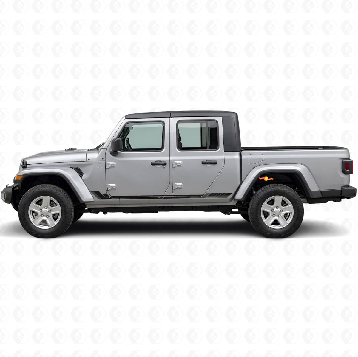 Calcomanía de vinilo con franjas laterales estilo racing para Jeep Gladiator 2020+