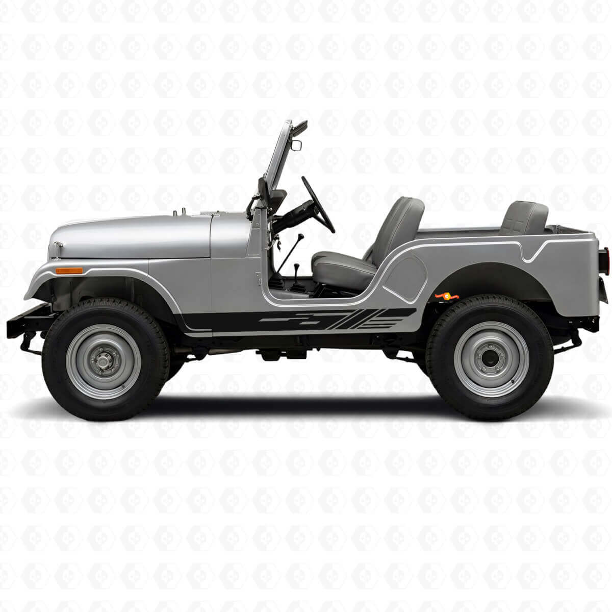 Kit de vinilos decorativos de franjas laterales para Jeep CJ-5 1955-1983