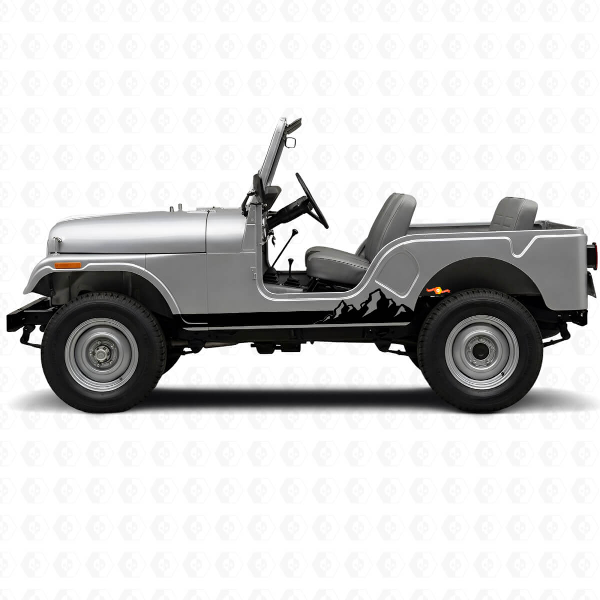 Vinilo lateral con rayas finas para Jeep CJ-5 1955-1983