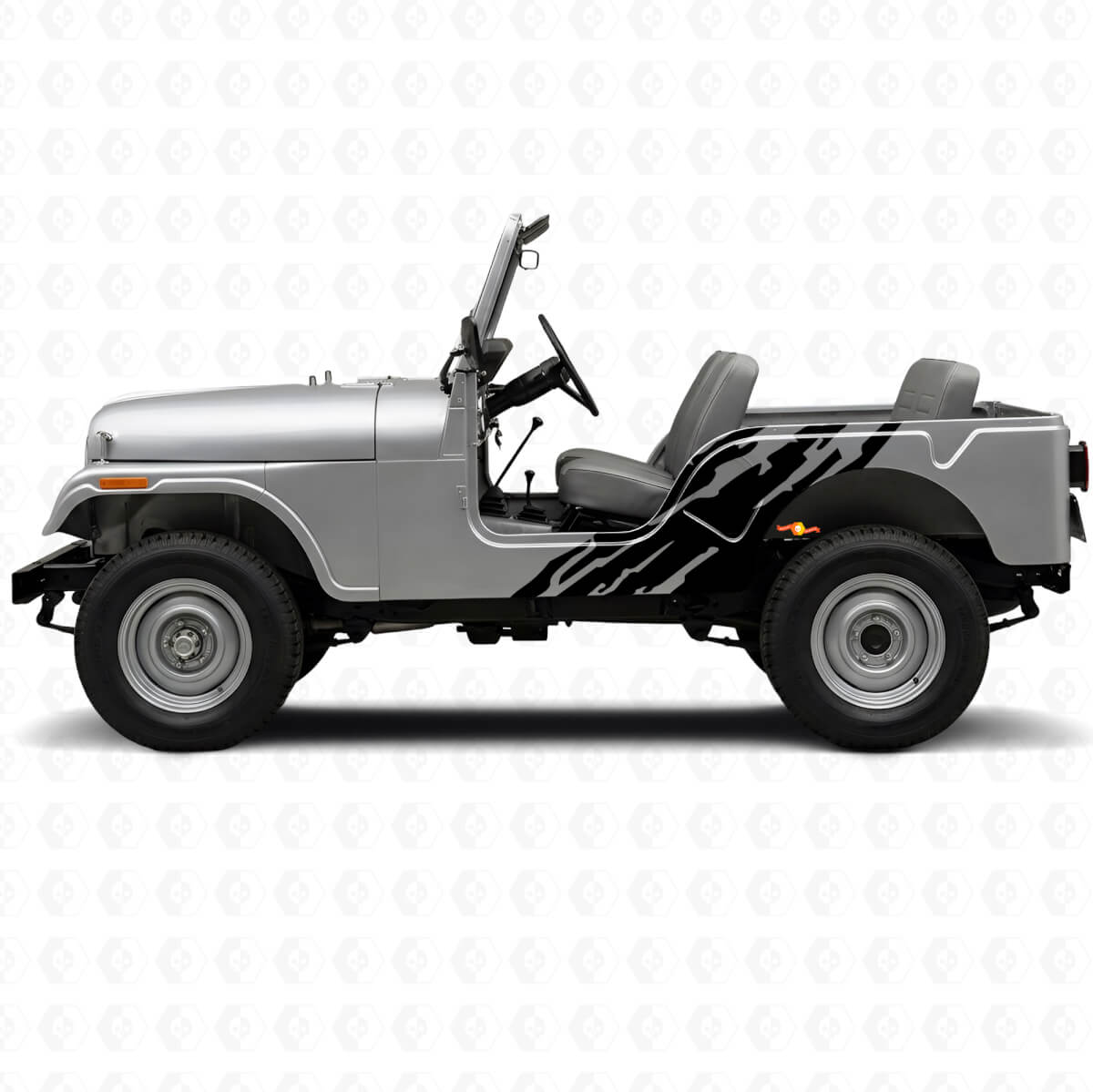 Vinilo lateral decorativo de salpicaduras de barro para Jeep CJ-5 1955-1983