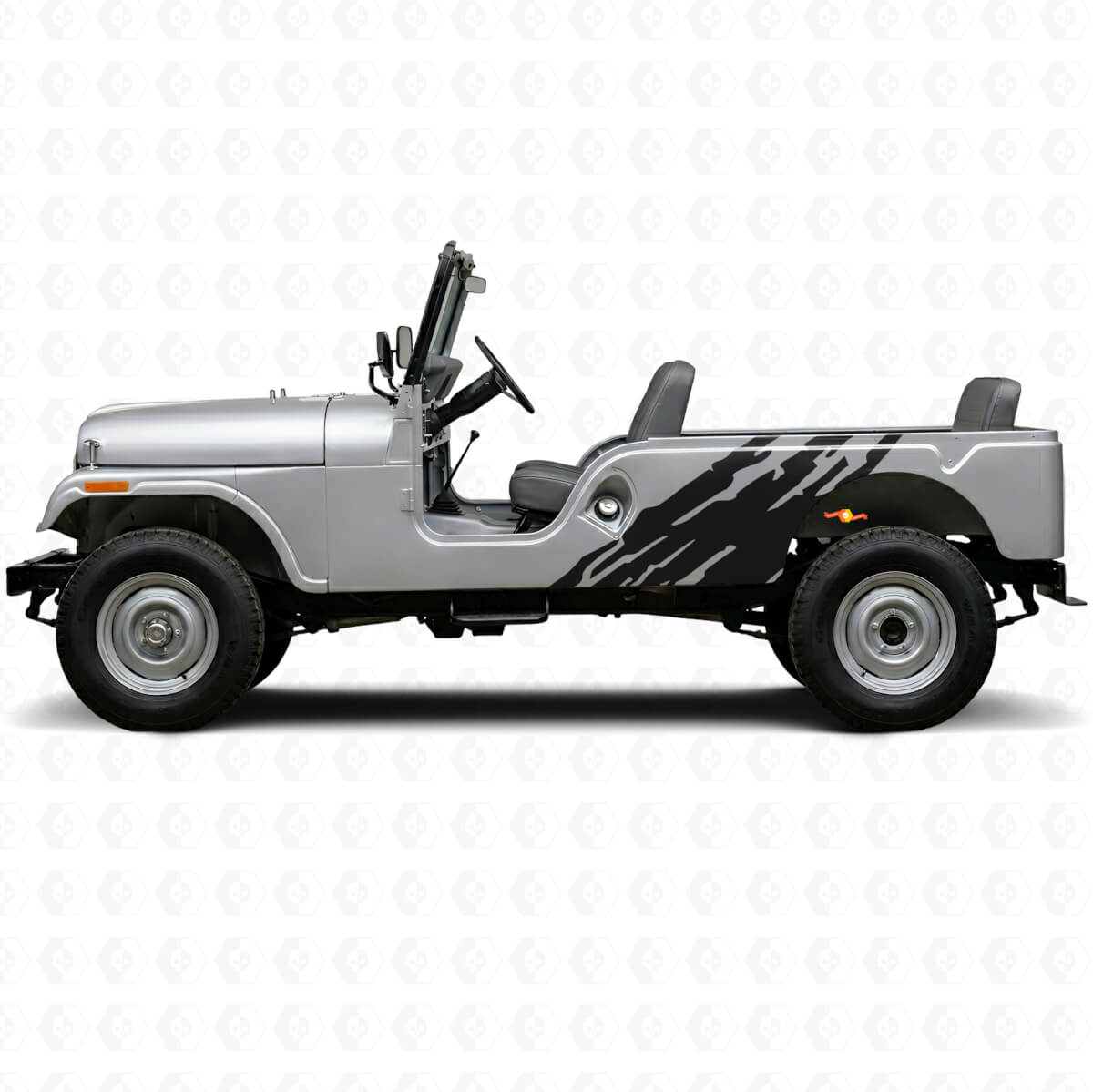 Vinilo adhesivo gráfico lateral de salpicaduras de barro para Jeep CJ-6 1955-1975