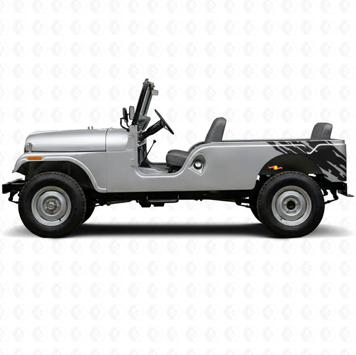Vinilo adhesivo gráfico de salpicaduras de barro para la parte trasera lateral Jeep CJ-6 1955-1975