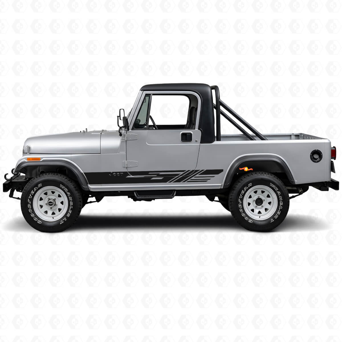 Kit de vinilos decorativos de franjas laterales para Jeep CJ-8 Scrambler 1981-1986