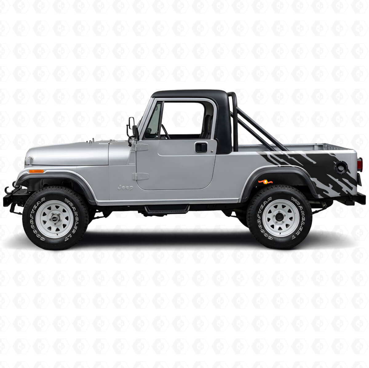 Gráfico de Salpicaduras de Barro Vinilo Adhesivo Lateral Trasero para Jeep CJ-8 Scrambler 1981-1986