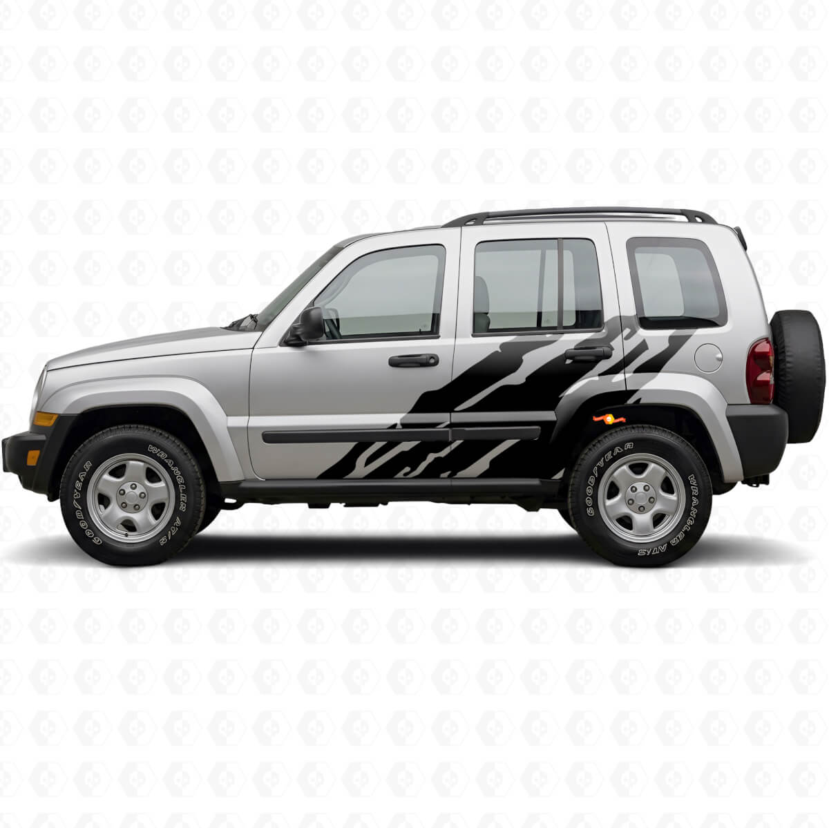 Vinilo Adhesivo Lateral con Gráfico de Salpicaduras de Barro para Jeep Liberty 2002-2012
