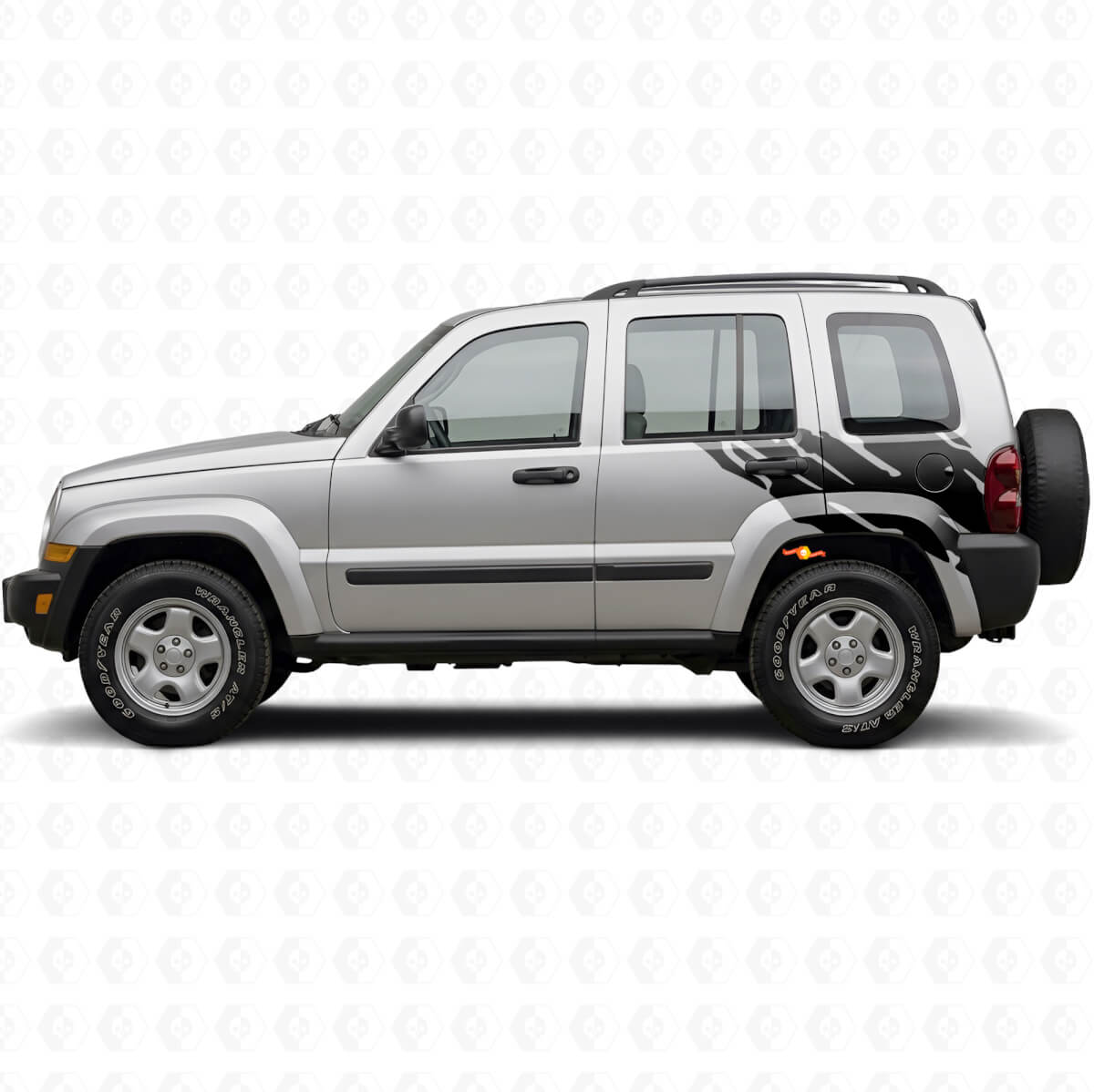 Vinilo adhesivo gráfico de salpicaduras de barro para parte trasera lateral para Jeep Liberty 2002-2012