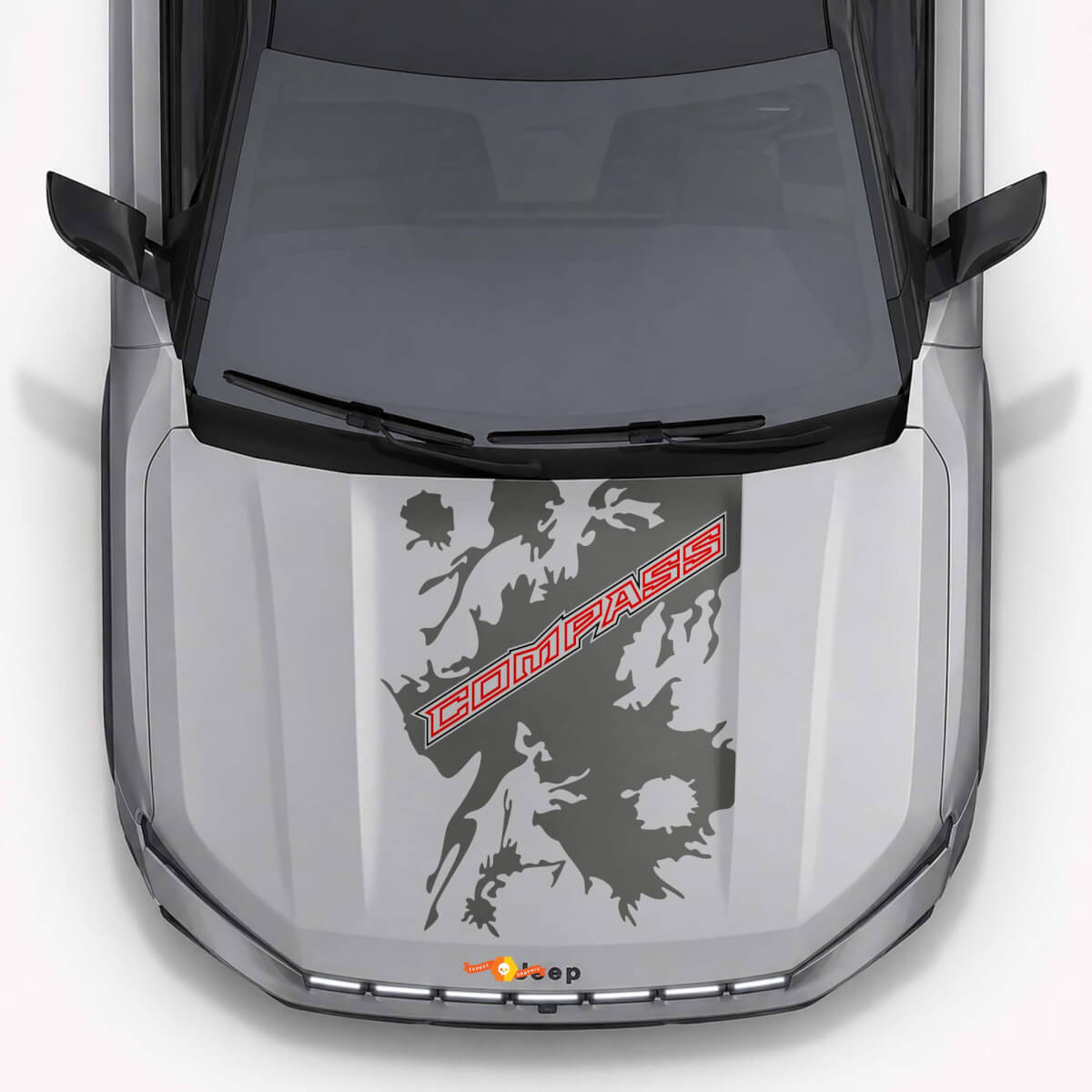 Pegatinas adhesivas de vinilo estilo salpicaduras de barro para capó para Jeep Compass 2026