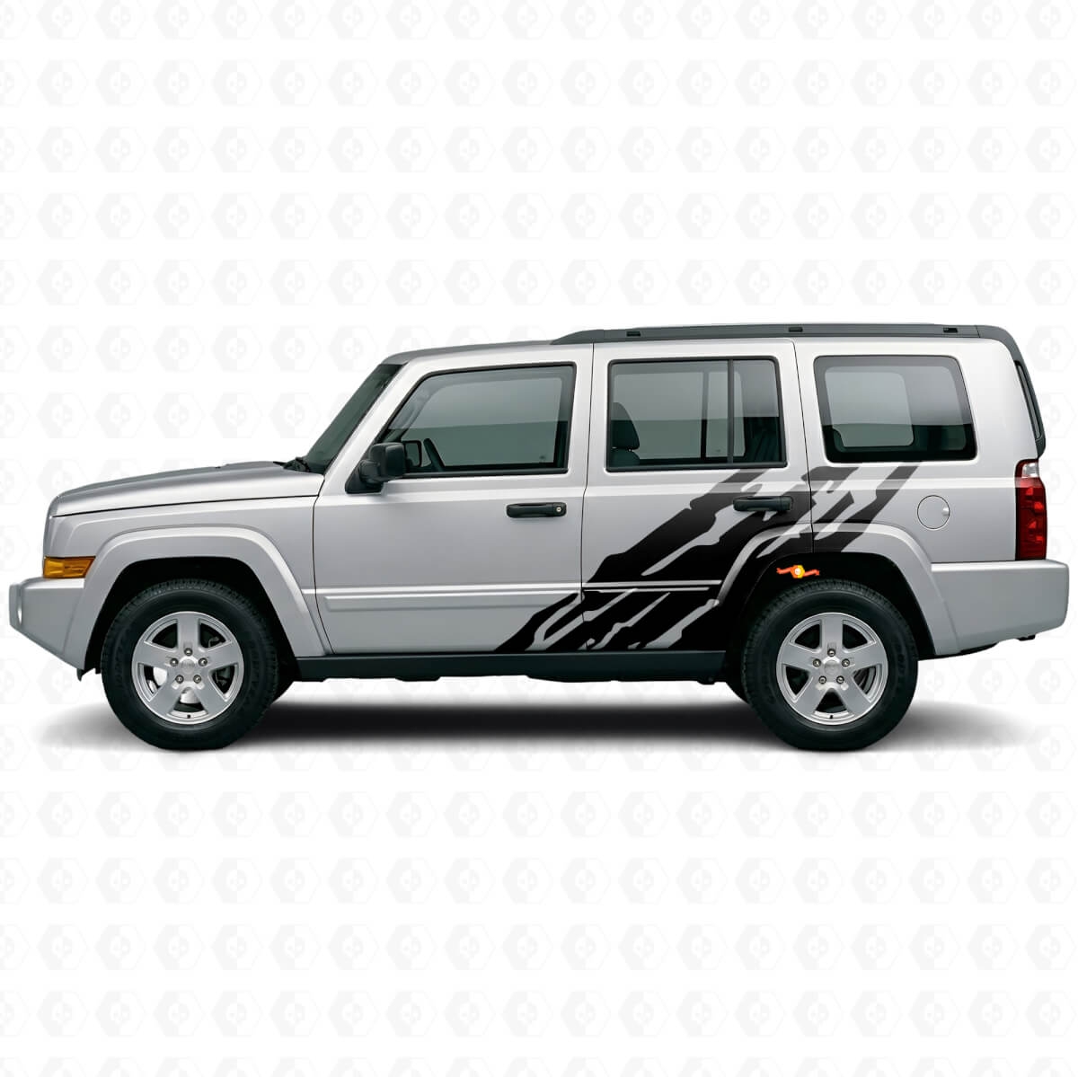 Vinilo adhesivo lateral gráfico de salpicaduras de barro para Jeep Commander 2006-2010
