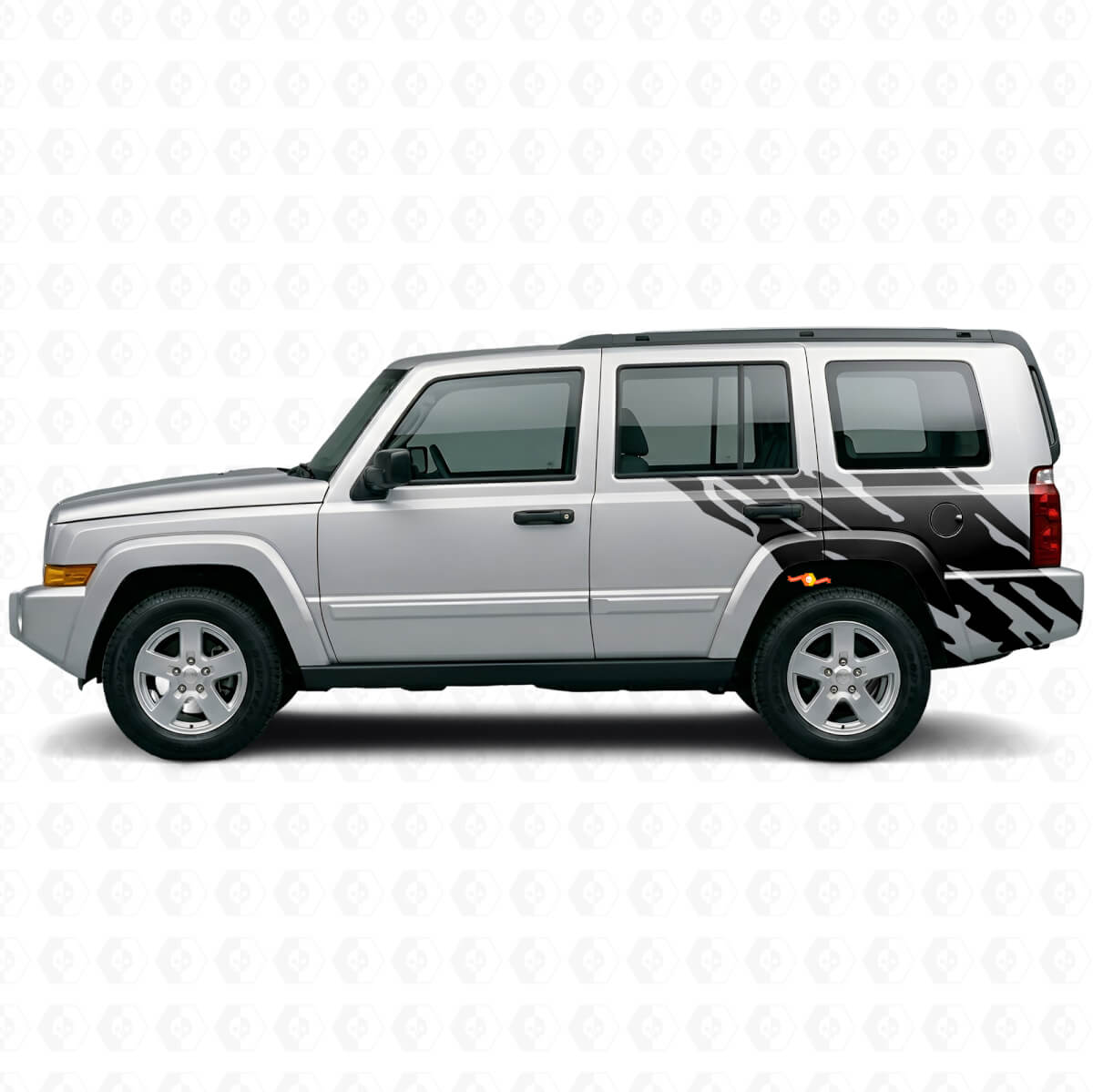 Vinilo adhesivo gráfico salpicadura de barro lateral trasero para Jeep Commander 2006-2010