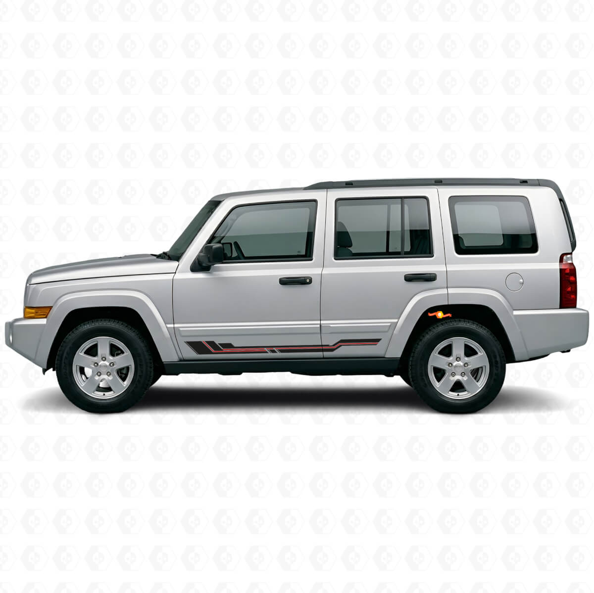 Vinilo Adhesivo para Panel Lateral con Líneas Curvas para Jeep Commander 2006-2010