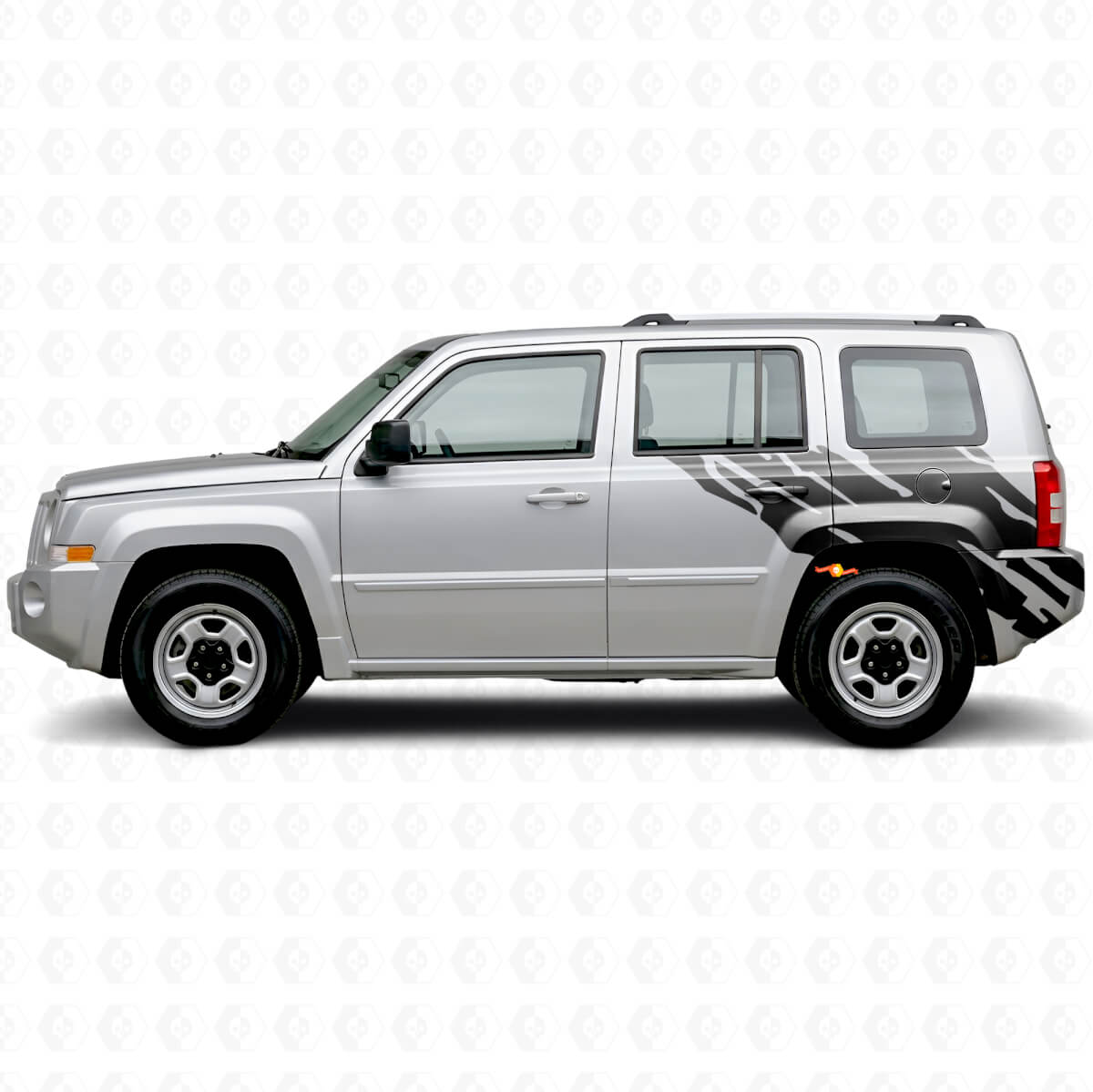 Vinilo decorativo gráfico de salpicaduras de barro para la parte trasera lateral Jeep Patriot 2007-2017