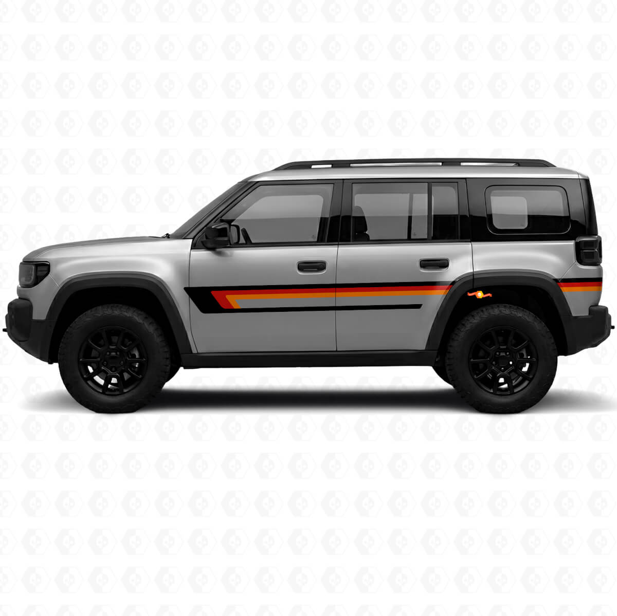 Vinilo adhesivo con triple franja para puerta para Jeep Recon 2026+