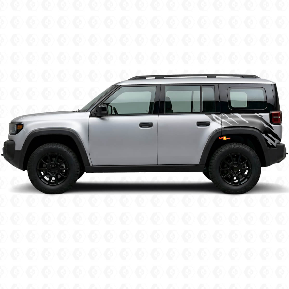 Calcomanía de vinilo lateral trasera con gráfico de salpicaduras de barro para Jeep Recon 2026+