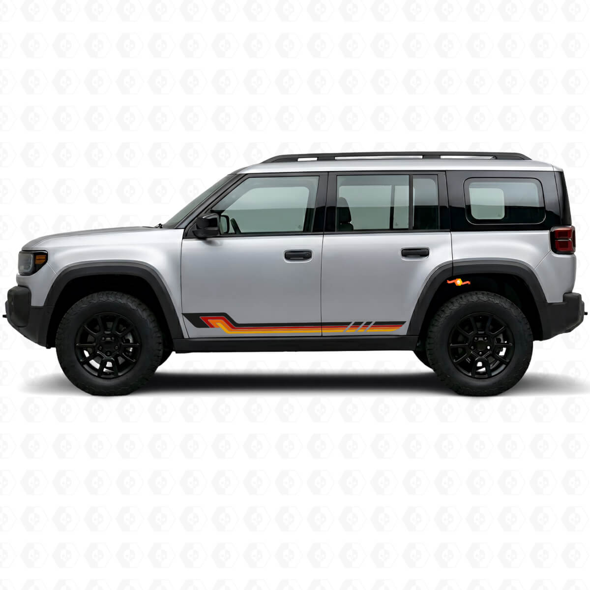 Calcomanía de vinilo de rayas laterales estilo vintage para Jeep Recon 2026+