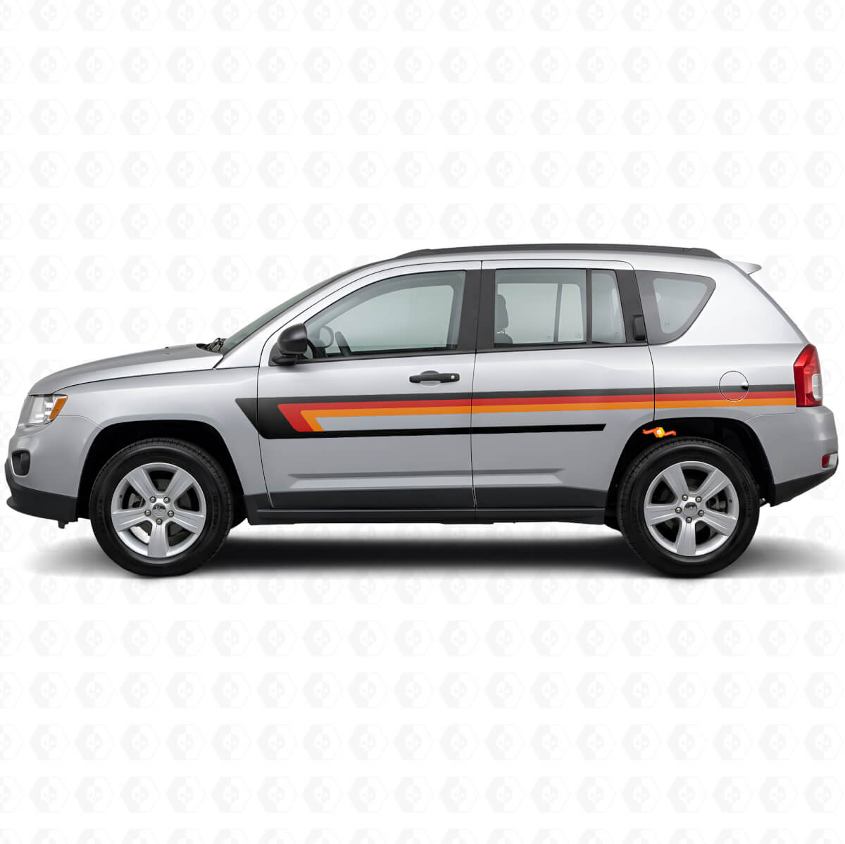 Vinilo de Rayas Triples para la Puerta del Lado para Jeep Compass 2007-2016