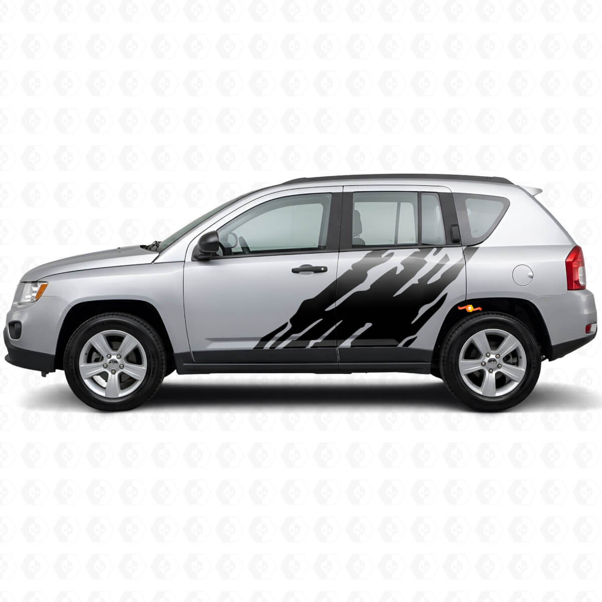 Vinilo Adhesivo Lateral con Gráfico de Salpicadura de Barro para Jeep Compass 2007-2016
