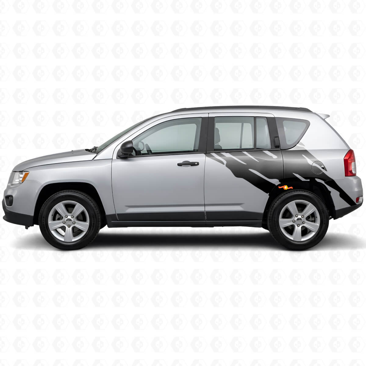 Vinilo adhesivo gráfico de salpicaduras de barro trasero lateral para Jeep Compass 2007-2016