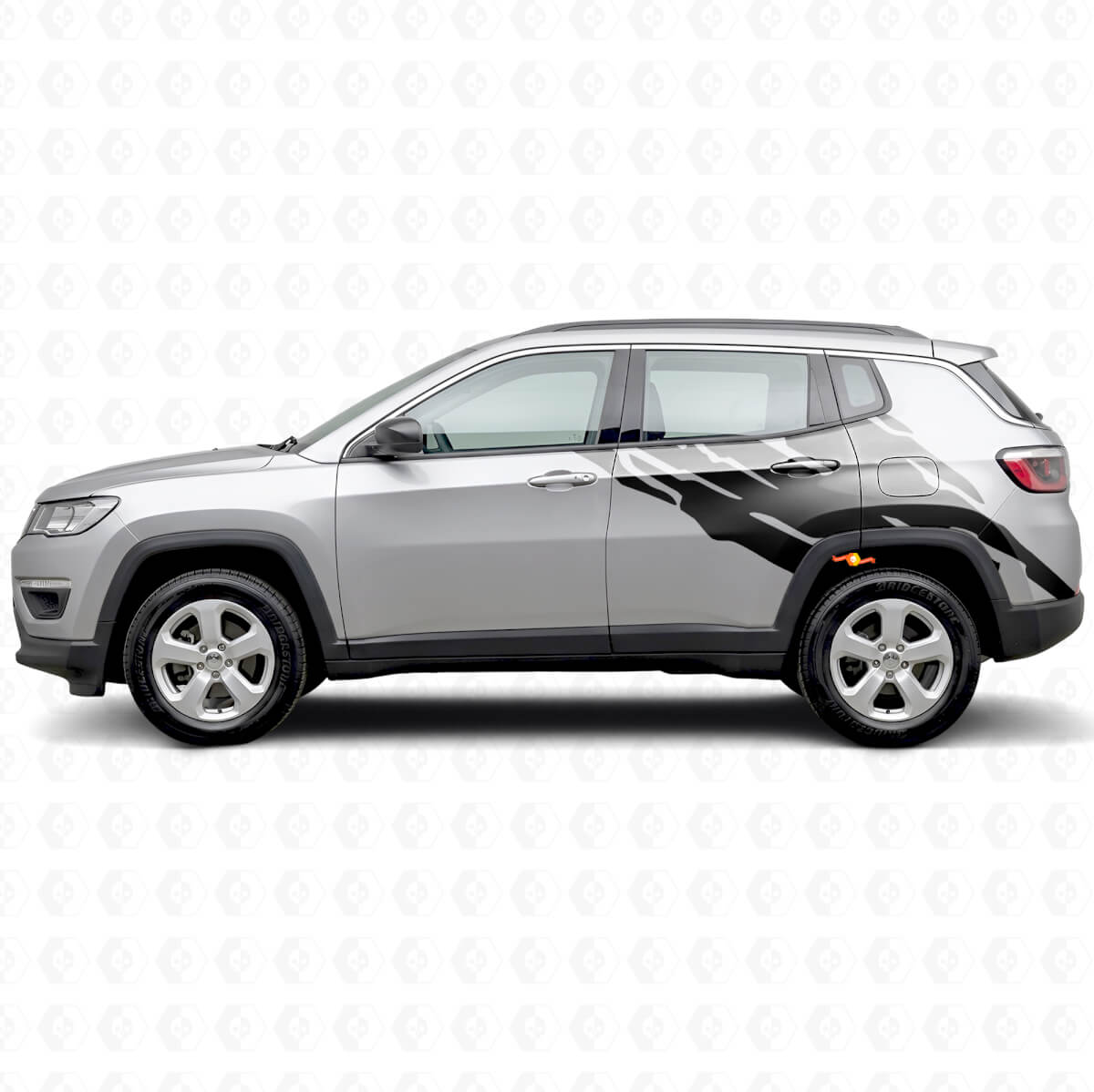 Calcomanía de vinilo gráfica de salpicadura de barro laterales traseros para Jeep Compass 2016+