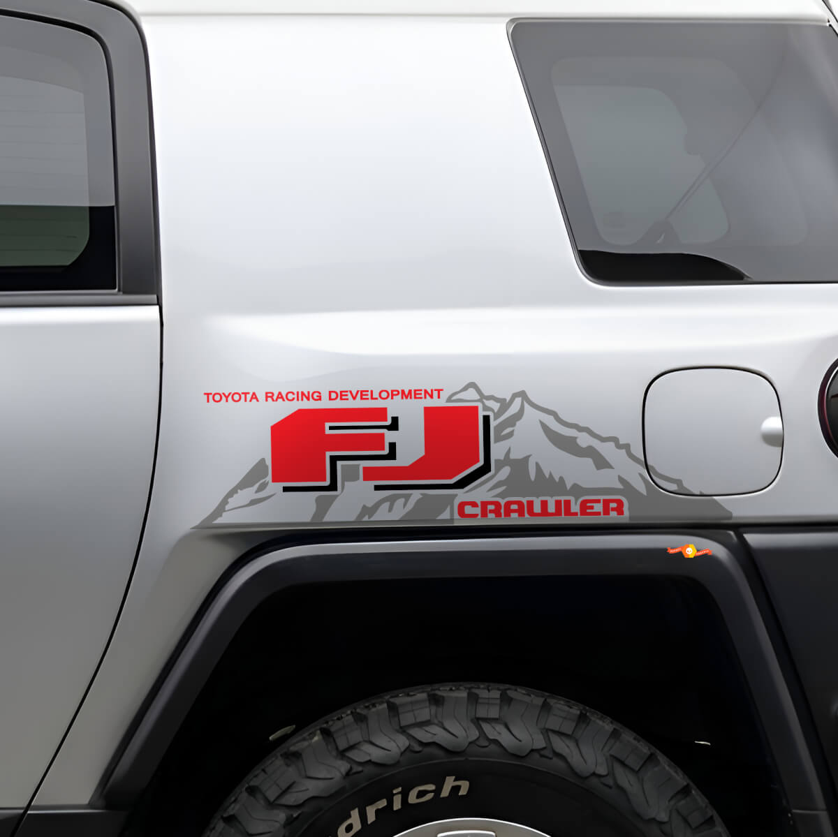 Juego de vinilos laterales para montaña estilo TRD para Toyota FJ Cruiser