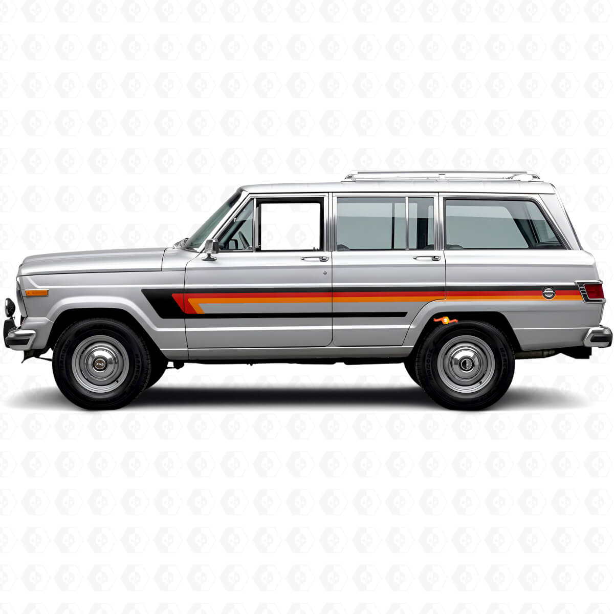 Vinilo de Tiras Triples para Puerta lateral para Jeep Wagoneer 1963-1991