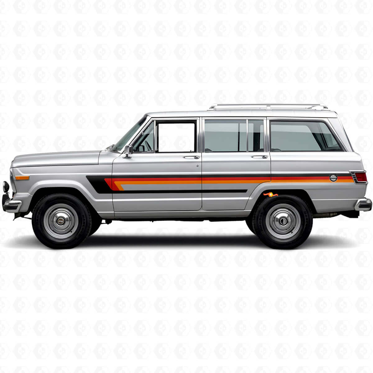 Vinilo de Tiras Triples para Puerta lateral para Jeep Wagoneer 1963-1991
