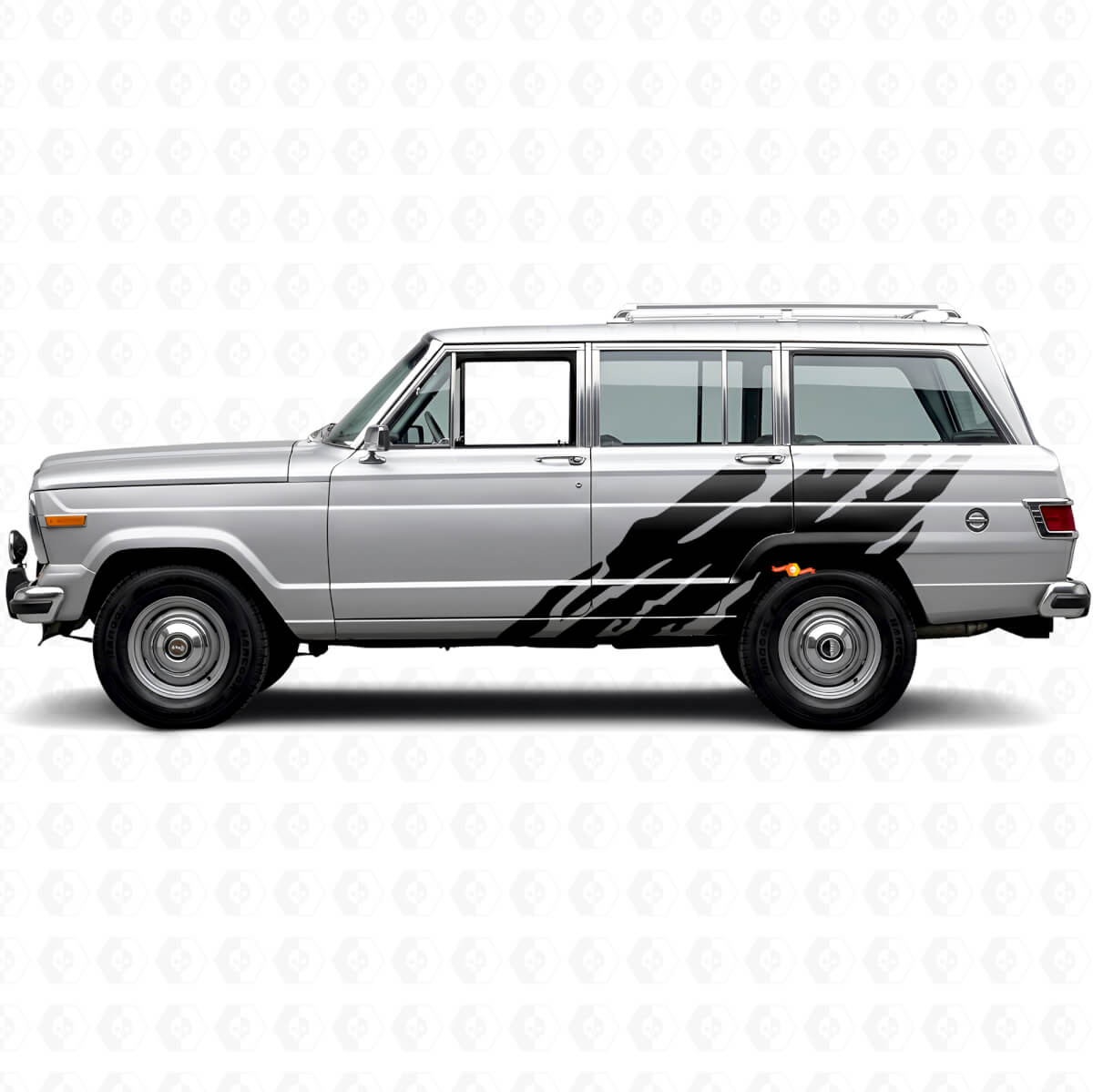 Vinilo decorativo lateral con gráfico de salpicaduras de barro para Jeep Wagoneer 1963-1991