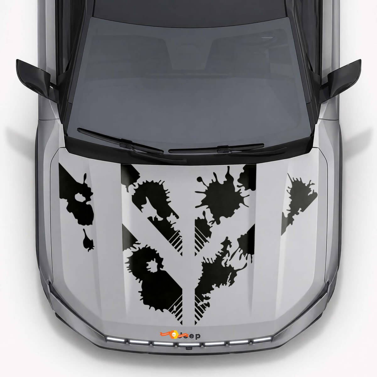 Vinilo adhesivo estilo salpicadura de barro para capó de Jeep Compass 2026