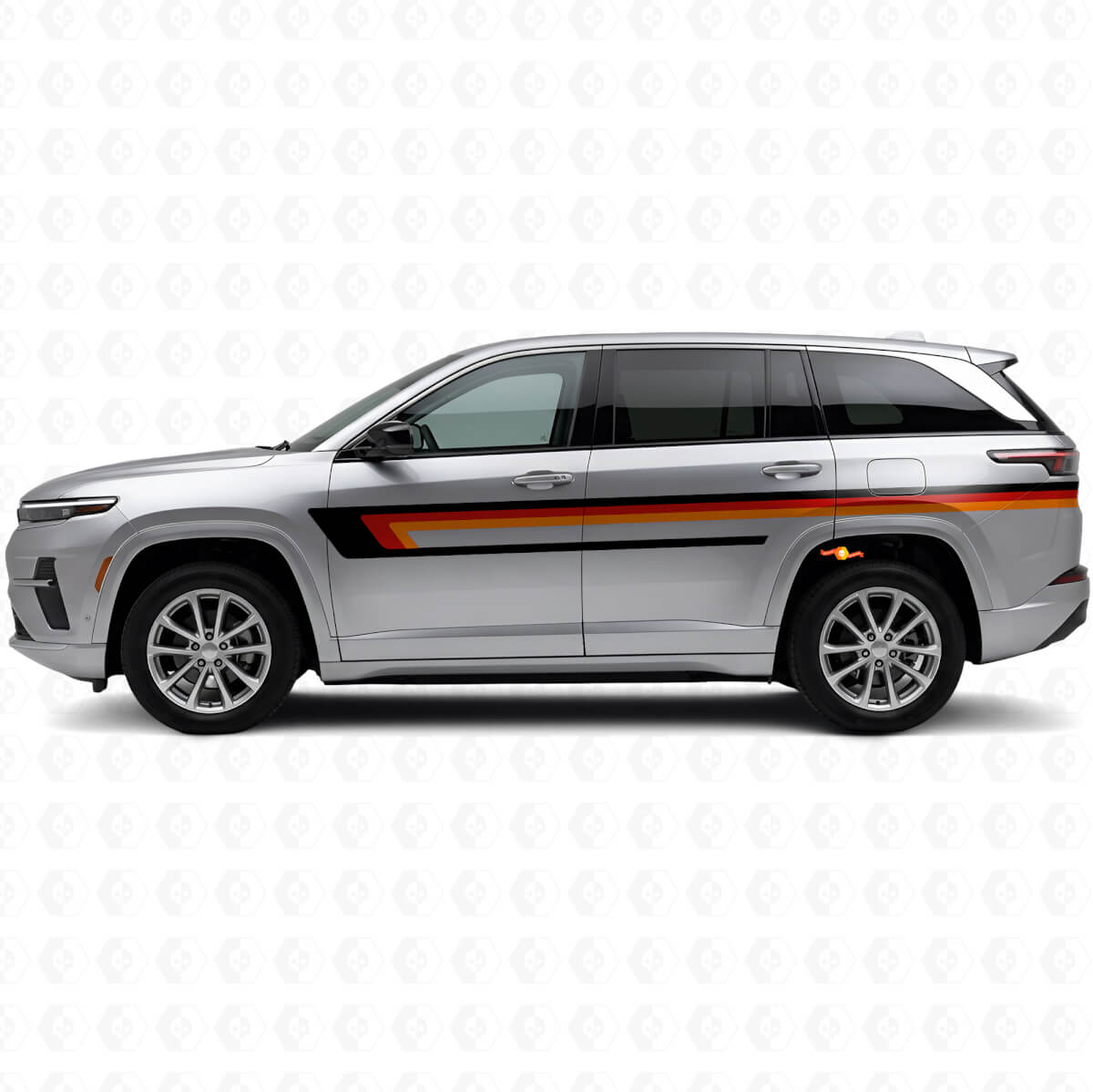 Vinilo Adhesivo de Tres Rayas para Puerta Lateral para Jeep Wagoneer S 2024+