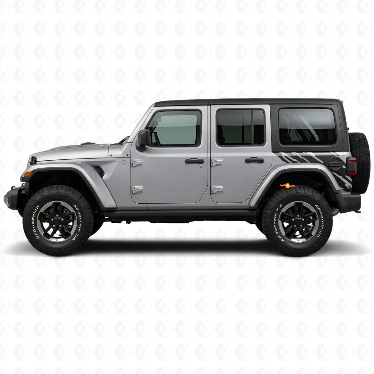 Vinilo adhesivo gráfico de salpicaduras de barro lateral trasero para Jeep Wrangler JL 2018+