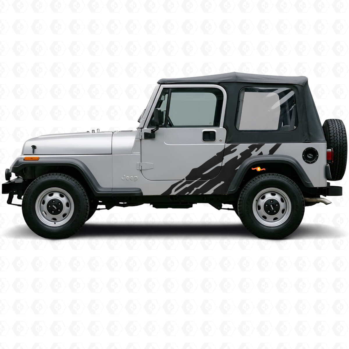 Adhesivo Vinilo Lateral con Gráfico de Salpicadura de Lodo para Jeep Wrangler YJ 1987-1995