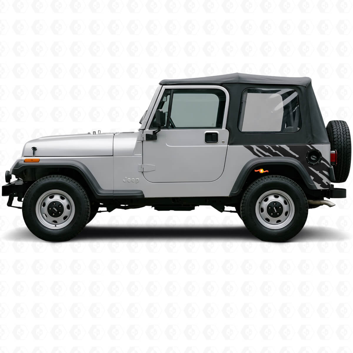 Adhesivo Vinilo Gráfico de Salpicaduras de Lodo para Lado Trasero Jeep Wrangler YJ 1987-1995