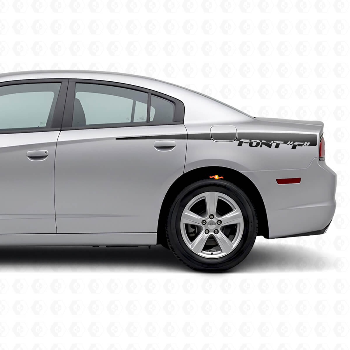Calcomanía vinilo lateral trasera de franjas personalizadas para Dodge Charger 2011-2014