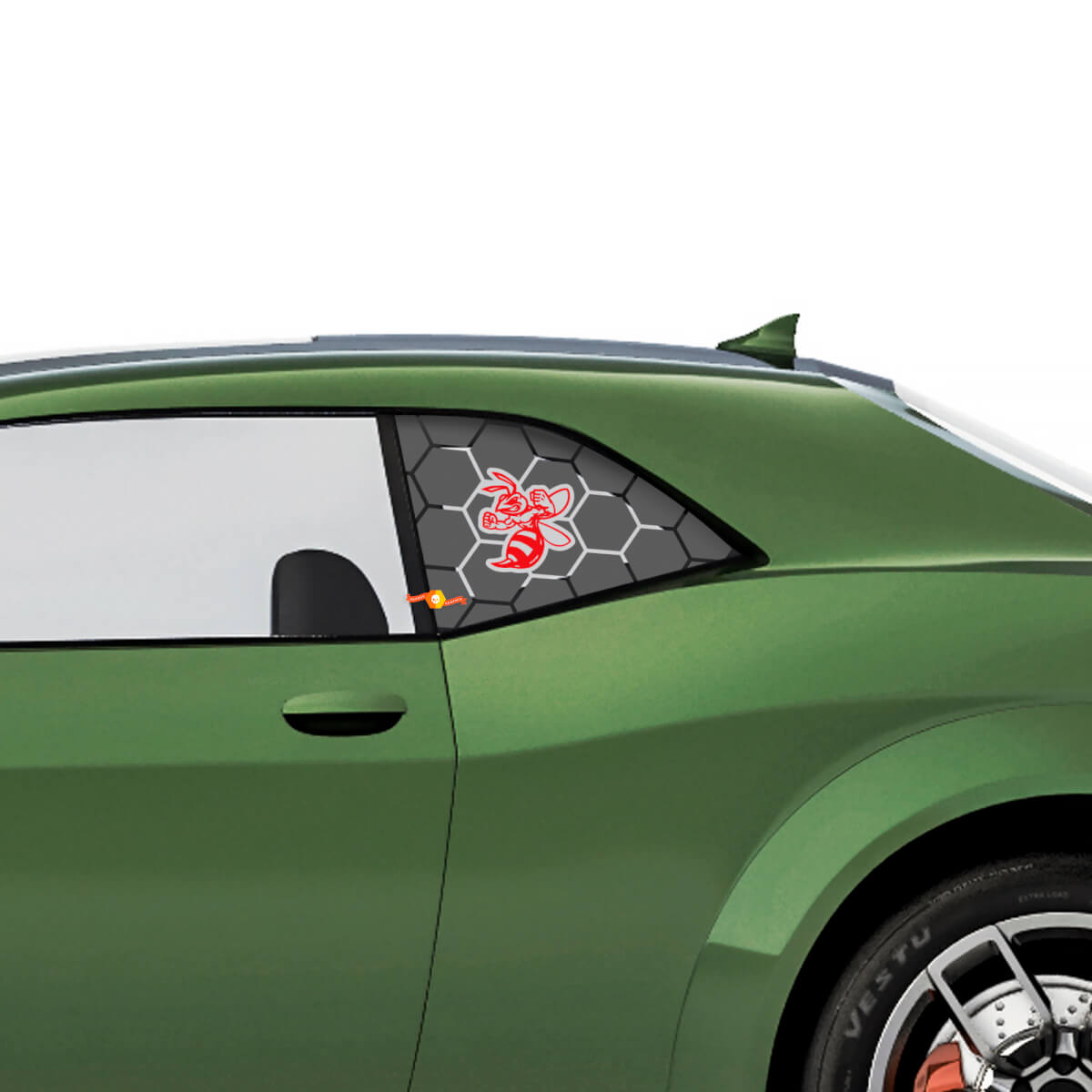 Calcomanías Vinilo para Ventana Lateral Angry Hornet para Dodge Challenger
