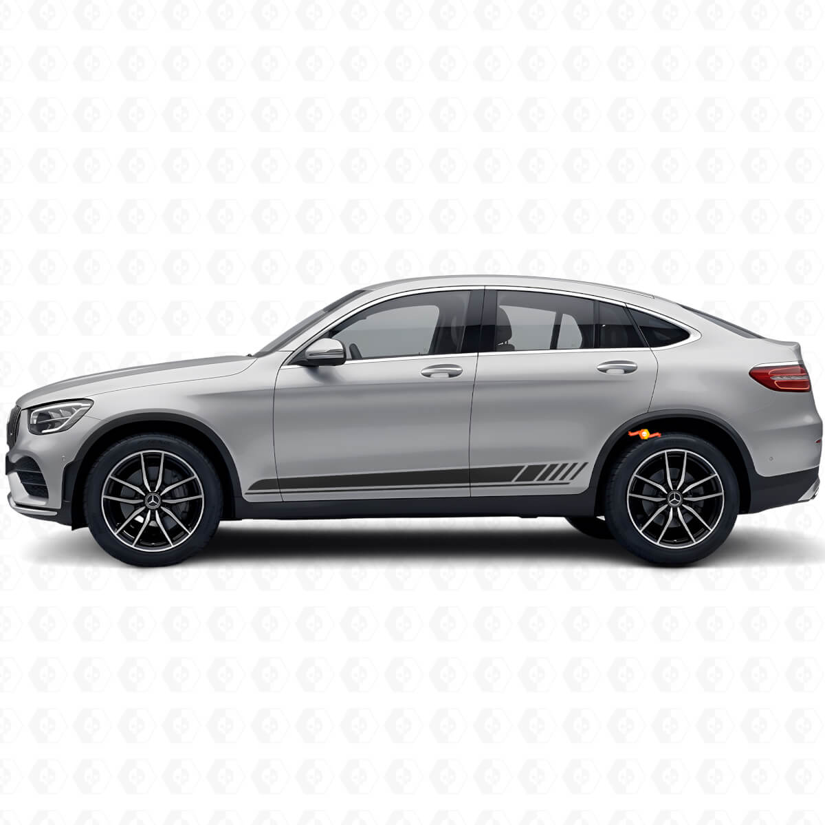 Vinilo adhesivo de franjas laterales estilo racing para Mercedes-Benz AMG GLC-Class C253