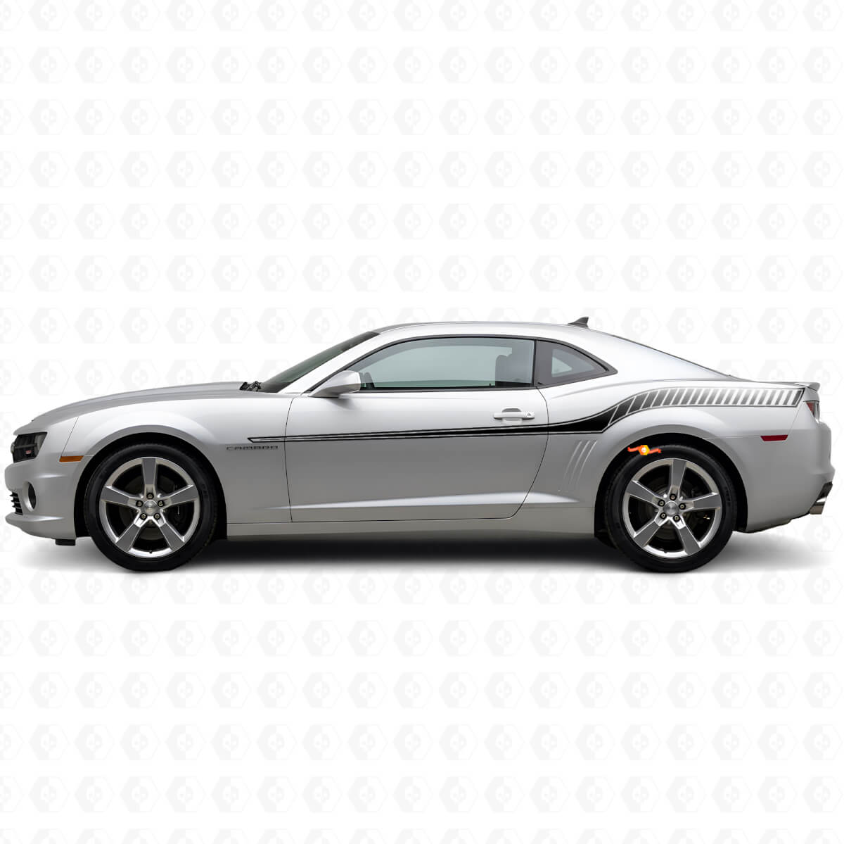 Kit de vinilos de rayas laterales estilo racing para Chevrolet Camaro 2010-2013
