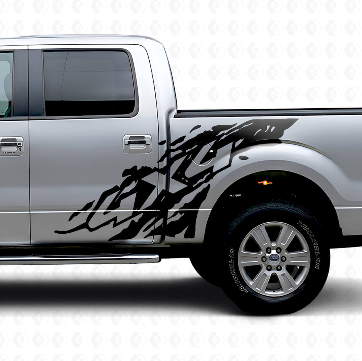 Kit de vinilo lateral contra salpicaduras de barro 4x4 para Musclecar Truck 2009-2012