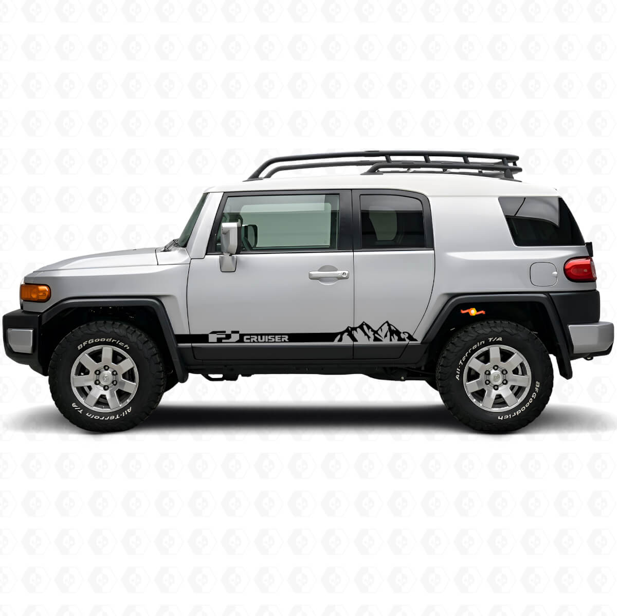 Pegatinas de vinilo para paneles laterales estilo montaña para Toyota FJ Cruiser