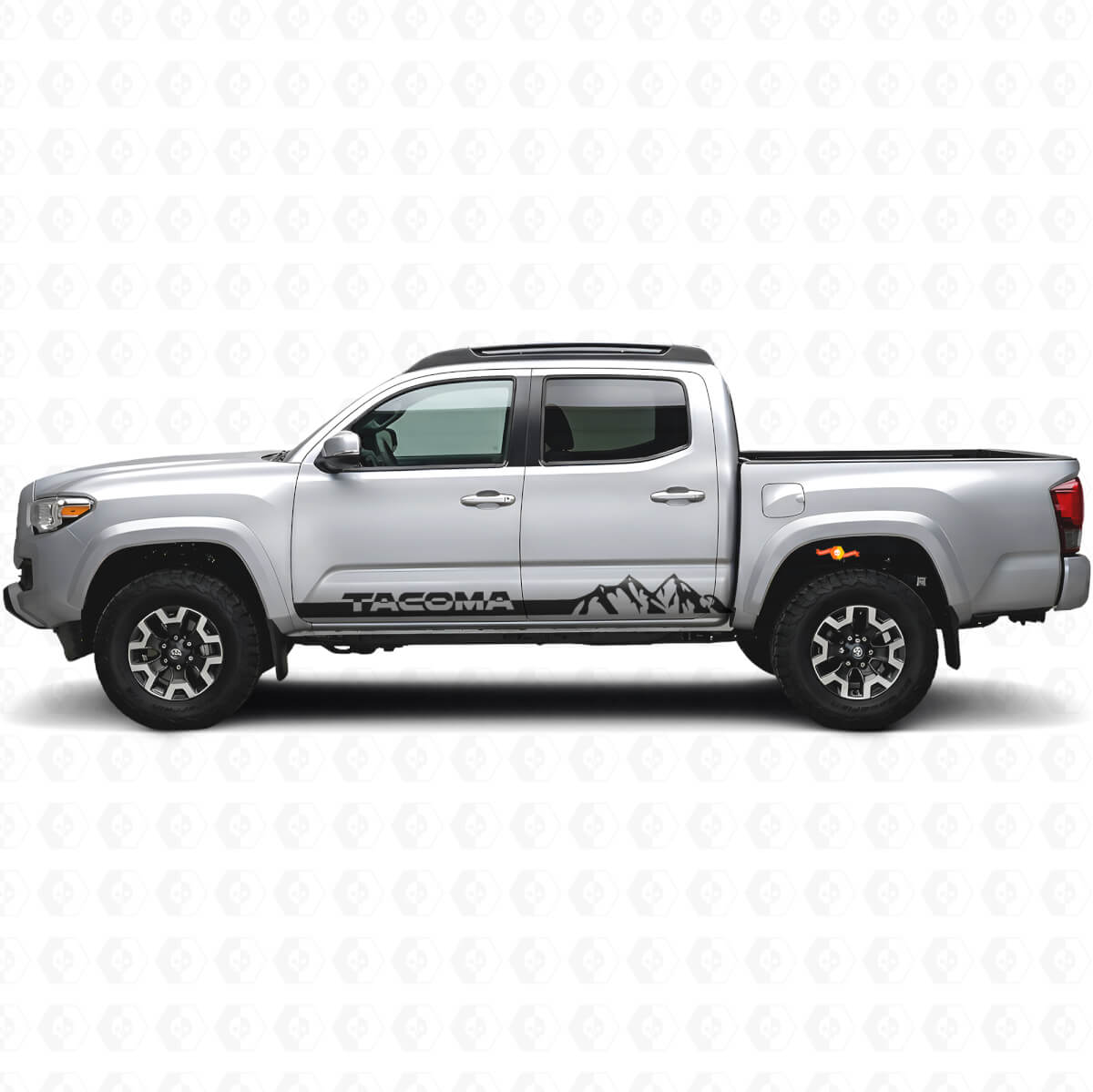 Vinilo adhesivo con franjas para paneles laterales Mountain Style para Toyota Tacoma 2016-2023