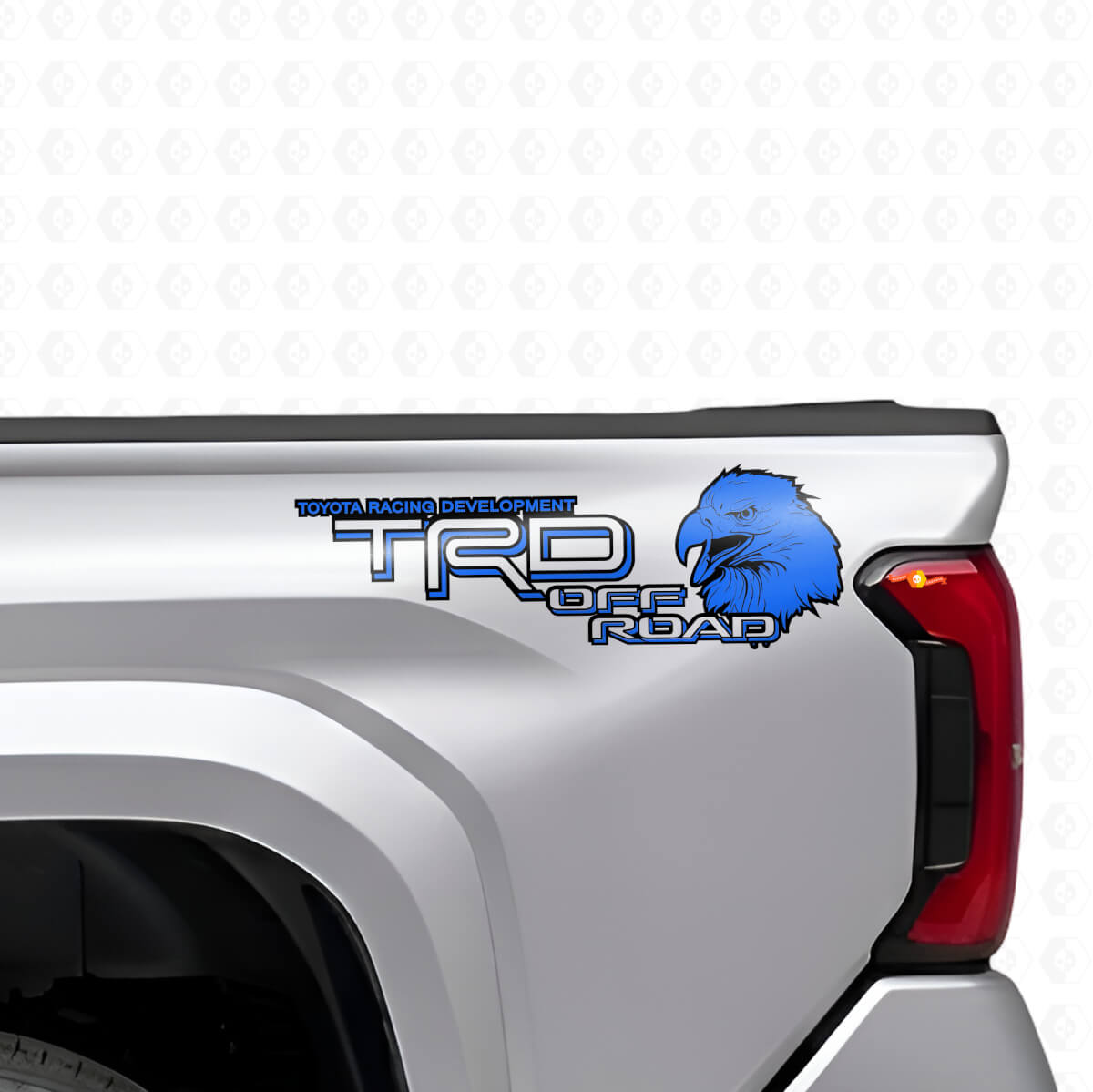 Juego de pegatinas laterales traseras de vinilo TRD Off Road Eagle para camiones Toyota